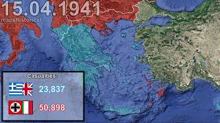 Battle of Greece in 1 minute using Google Earth