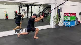 Suspension Reverse Lunges demonstration