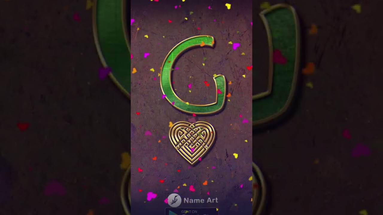 G Name Art Video Status | G Letter Whatsapp Status | Name Art #shorts