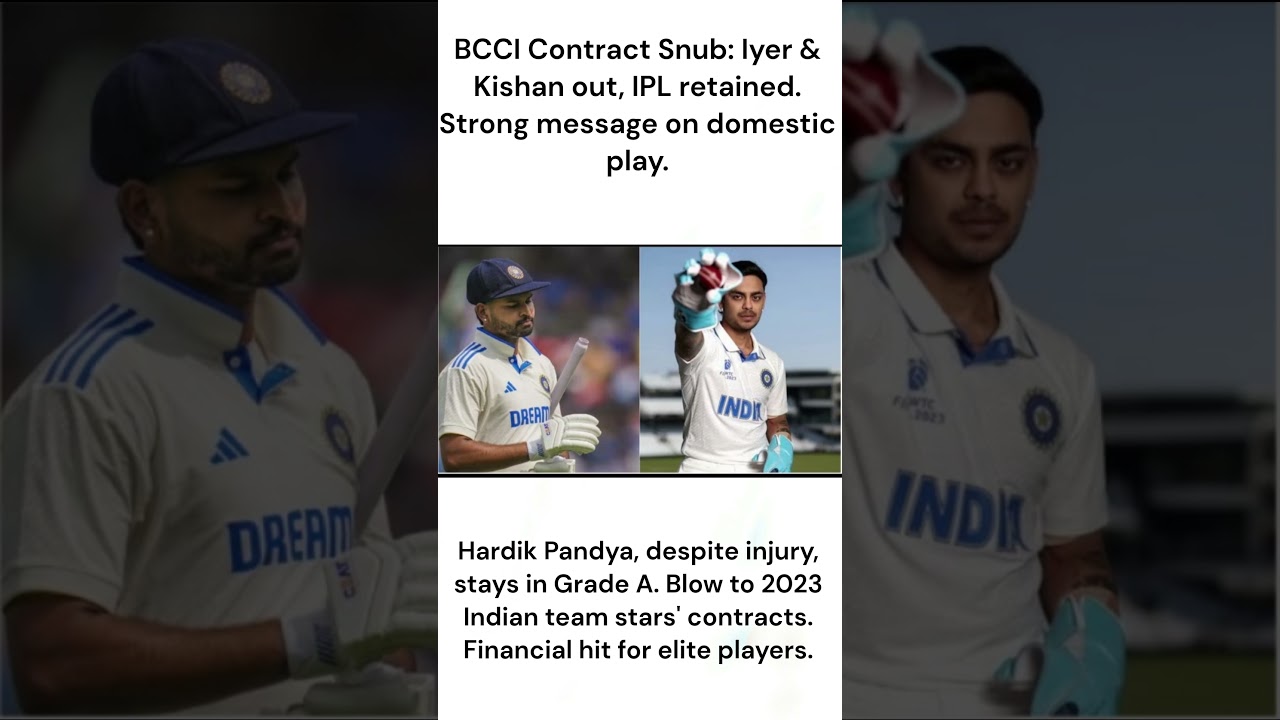 BCCI Shocker! Iyer & Kishan dropped! 🤯 Cricket's 2024 Twist! 🏏💔 