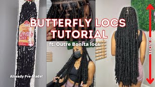 EASY Butterfly Locs Tutorial | Best Knotless Crochet Locs | ft. Outre Bonita Locs 30" screenshot 4