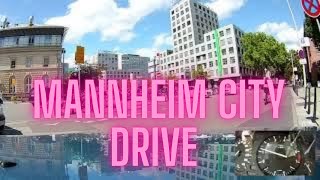 Mannheim City drive2k20, 4K, Stadtfahrt, Germany, Deutschland
