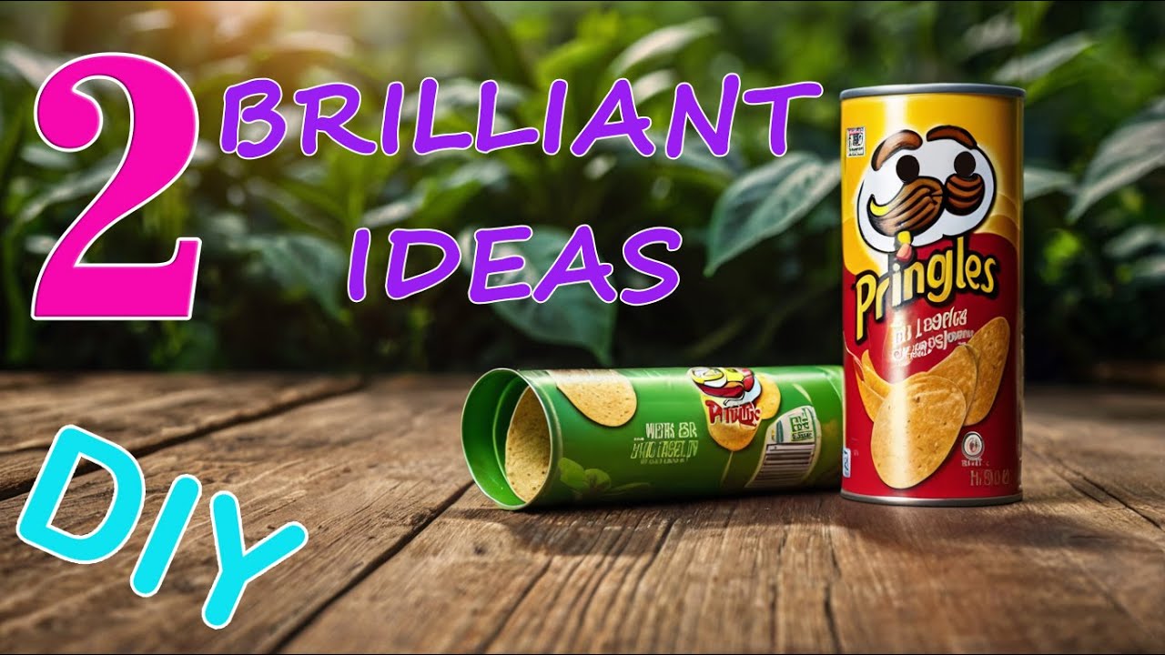Две блестящие идеи из баночки от чипсов🌺Без выкройки и швейной машинки🧵