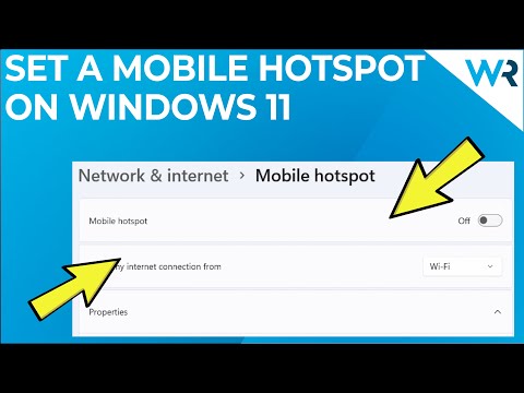 How to create a mobile hotspot on Windows 11