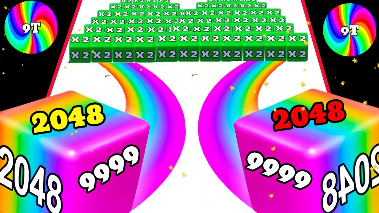 Satisfying mobilgames play - Freaky Stan (blob merge) vs jelly run 2048 | Gameplay u0026 Run 