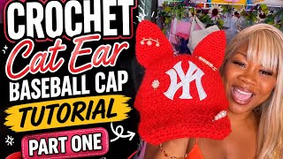     Crochet Cat Ear Baseball Cap Tutorial | PART 1 🧶✨
