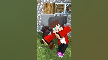 MINECRAFT WITH 1000 PING - Pillager Raid | Maizen Minecraft Animation #shorts #jjandmikey