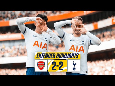 ARSENAL 2-2 TOTTENHAM HOTSPUR // PREMIER LEAGUE EXTENDED HIGHLIGHTS // SONNY GETS 150TH SPURS GOAL