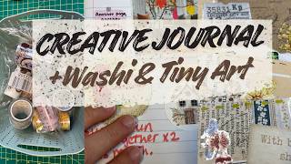 Tiny Art WIP * September Creative Journal Pages * The Washi Tape Shop Haul #journalsupplies #tinyart