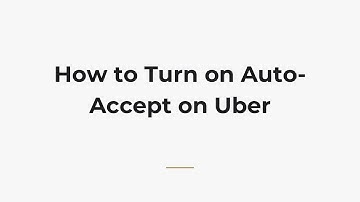 How to Turn on Auto-Accept on Uber