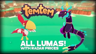 ALL LUMA TEMTEM WITH RADAR PRICES (CHEAPEST TO MOST EXPENSIVE)