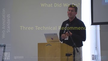 I Annotate 2017 Day 1 W3C Standards for Web Annotation: Rob Sanderson
