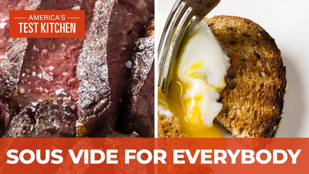 How to Vide Seared Steaks Soft-Poached Eggs YouTube