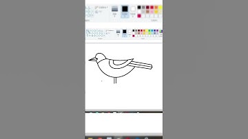 how to draw bird with MS-PAINT. #ms #mspaint #mspainttutorial #computerknowledge #computerknowledge