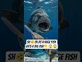 Sh🫨ck as a huge fish eats a big fish👇😱😱 #fish #fishingvideo #aianimation