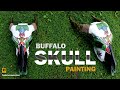 Baffalo Skull Painting Art | പോത്ത് തല കൊണ്ട് കിടിലൻ പെയിന്റിംഗ്  | Creators #MonsonAnticCollection