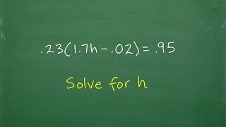 Let’s solve the decimal equation step-by-step…