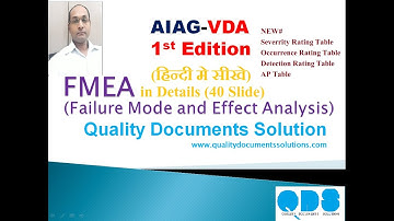 New FMEA(AIAG - VDA)/FMEA 1st Edition /Latest FMEA/AP Table/Core Tool/QDS/Quality Documents Solution