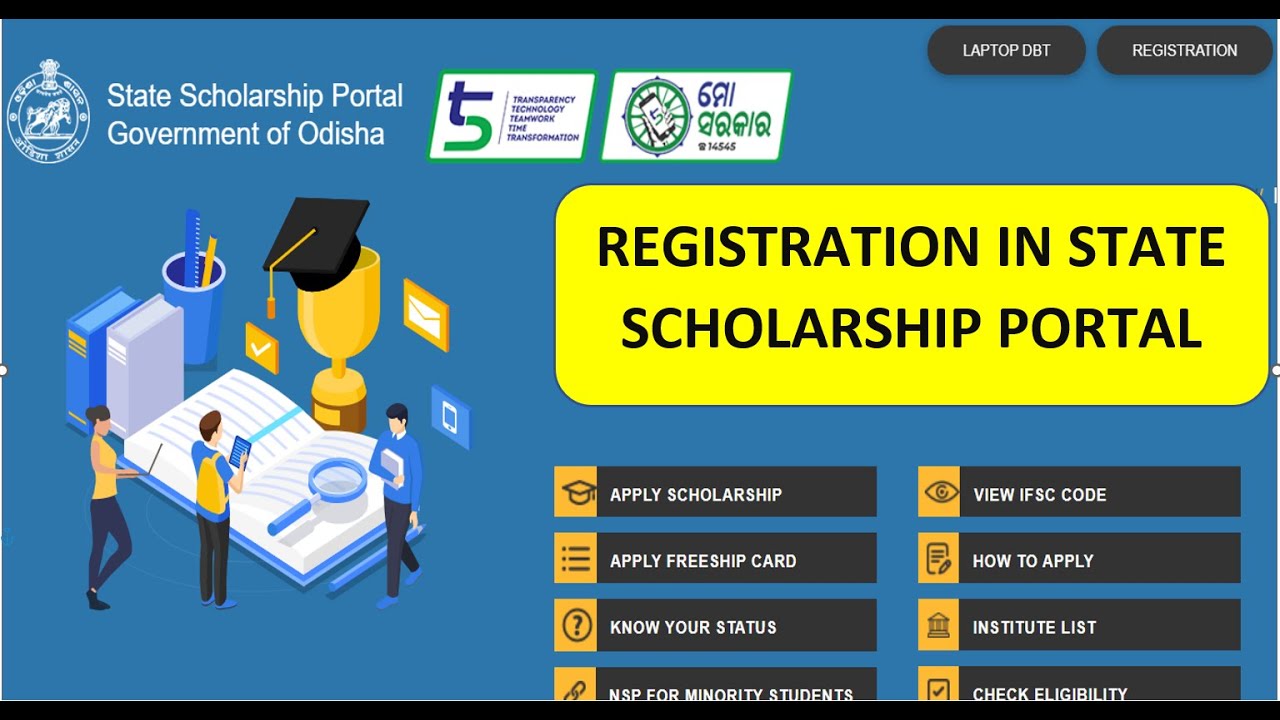 Registration process in Odisha state scholarship portal for +2 /+3 Online