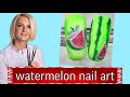 Watermelon nail art-summer nail art,gelpolish.Victoria Bandurist