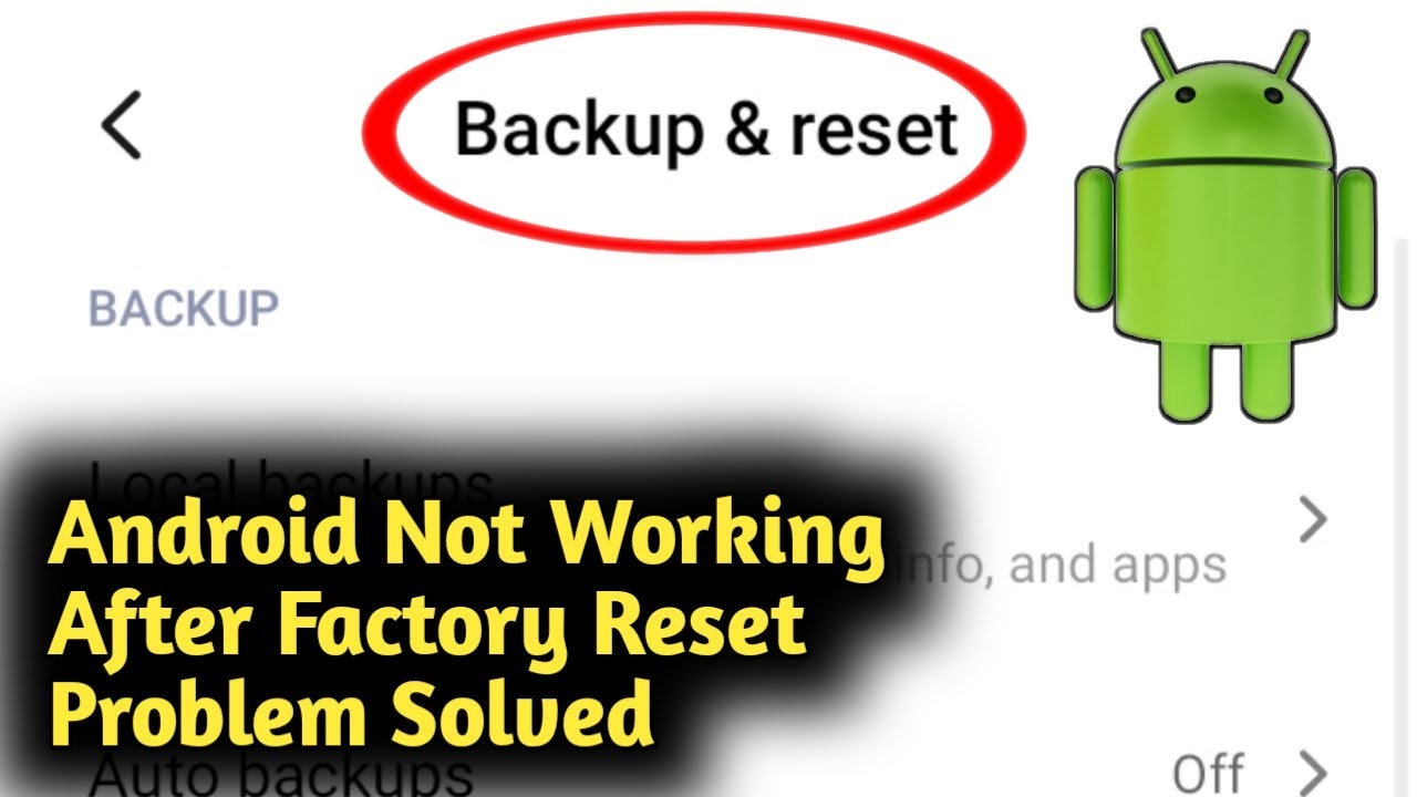 Android Not Working After Factory Reset Problem Solved ...