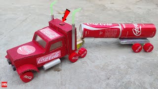 Amazing Coca Cola Truck Made with Aluminum Cans and DC motor