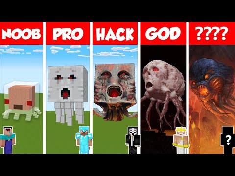 Minecraft REAL LIFE GHAST HOUSE BUILD CHALLENGE - NOOB Vs PRO Vs HACKER Vs GOD / Animation