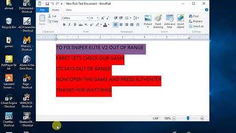 Sniper elite v2 out of range fix (ignore the soundo)