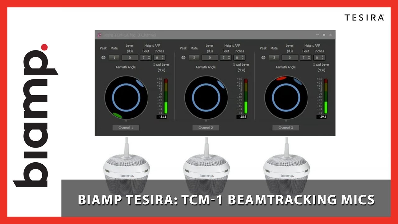 Biamp Tesira Getting Started with the TCM1 Beamtracking™ Mic YouTube