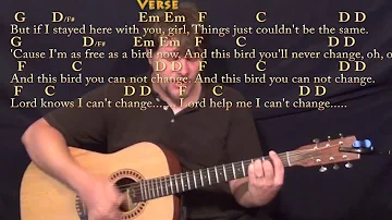 Freebird  (Lynyrd Skynyrd) Strum Guitar Cover Lesson with Chords/Lyrics