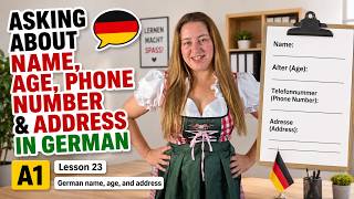 German Age, Phone Number, and Address Phrases for Beginners