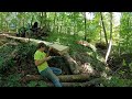 Starting Timber Bridge Build In The Woods - Homemade Log Winch