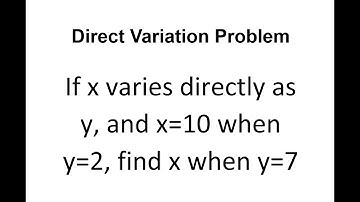Direct Variation Problem