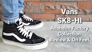 VANS SK8 HI ANAHEIM FACTORY COLLECTION (BLACK/WHITE) from ZALORA - REVIEW and ON FEET | Sneakers Yo