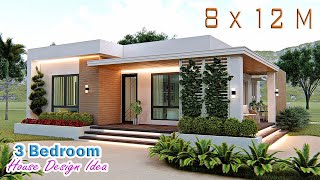 HOUSE DESIGN IDEA |8 X 12 Meters | 3 Bedroom Pinoy Dream House | Box Type House