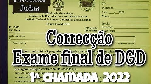 Correcção do exame final de DGD 1ª Chamada 2022