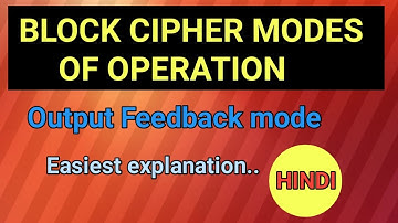 Block cipher modes of operation: Output Feedback mode (OFB) in hindi)/#mscoder