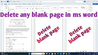 how to delete a blank page in word |  Ms word me page delete kaise kare in hindi | remove blank page