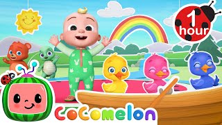 Row Your Boat | Cocomelon Animal Time | Animals For Kids