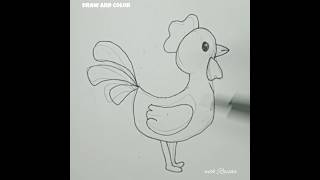 A Rooster #drawing #coloring #howtodraw #drawingtutorial #art