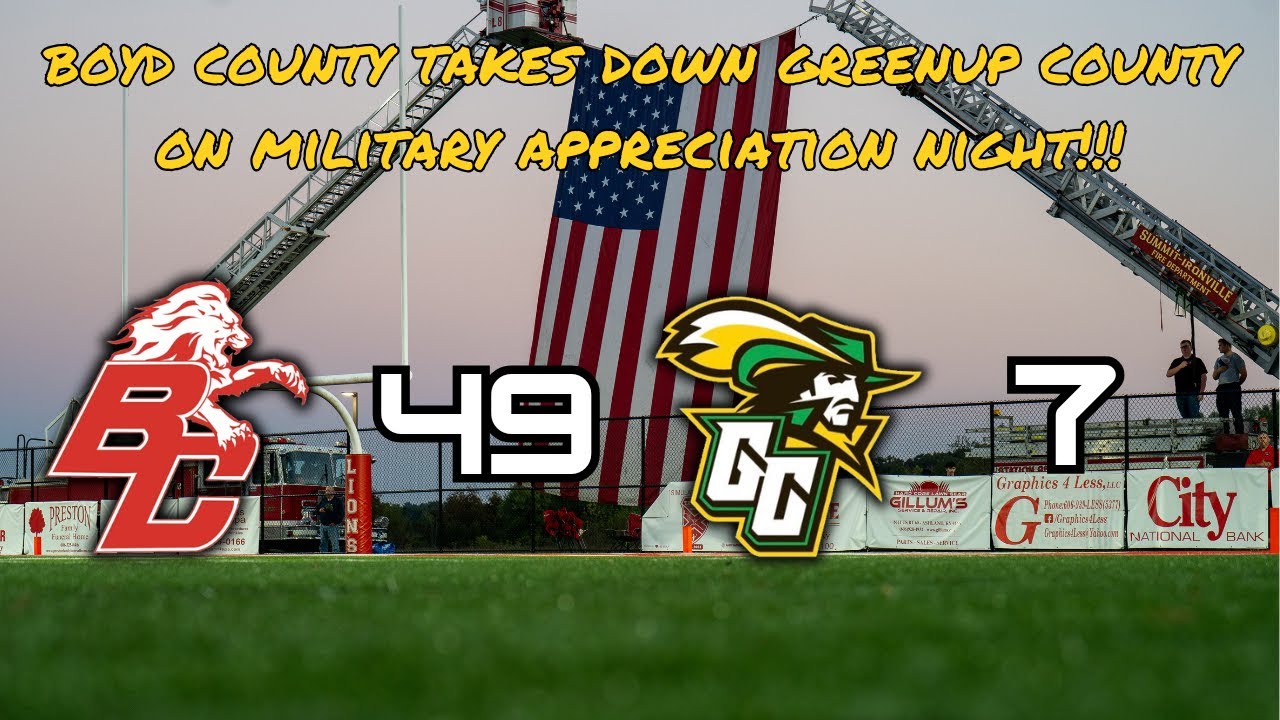 Greenup County vs Boyd County | KHSAA Class 4A Football | 10-3-2025