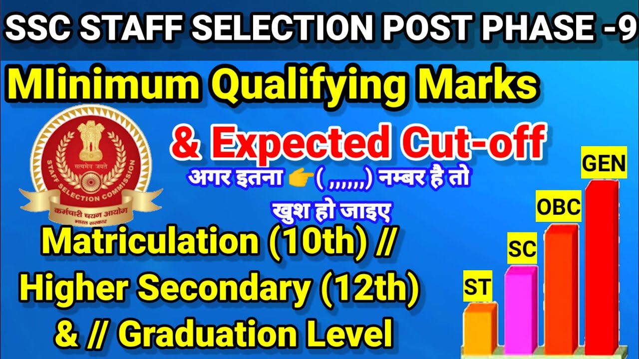 | SSC SELECTION POST PHASE - 9 CUT- OFF 2022 || SSC PHASE -9 EXPECTED CUT-OFF 2022 | 