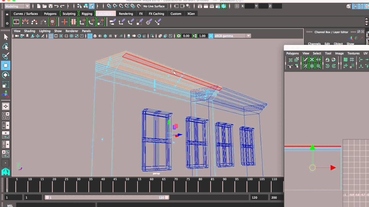 AutoDesk Maya UV Mapping building part 1