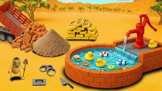 DIY Mini Water Pool - Building a Cute Duck Pond with Hand Water Pump