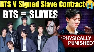 BTS V Signed Slave Contract with Hybe 😭 BigHit Forced Slave Contract on BTS V 💔 Dark Sad Reality ...