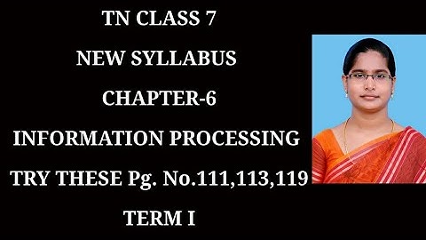 7th Maths T-1 Ch-6 Information Processing Try these Pg.No.111,113,119|Samacheer One plus One channel