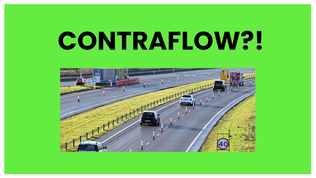 Motorway Rules UK I Contraflow - YouTube