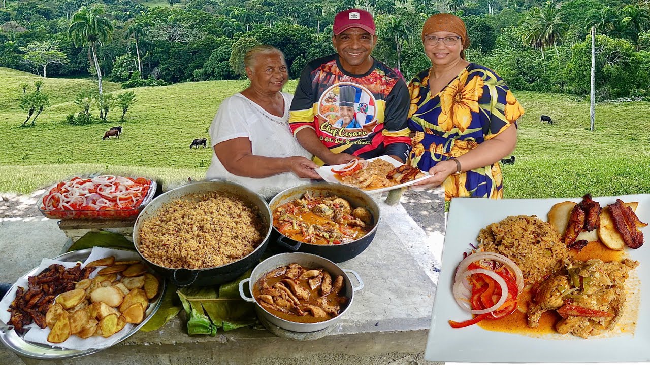 ¡Cocinando Delicias del Campo! Pescado con Coco, Pechuga a la Naranja y Moro 🇩🇴 La vida del Campo