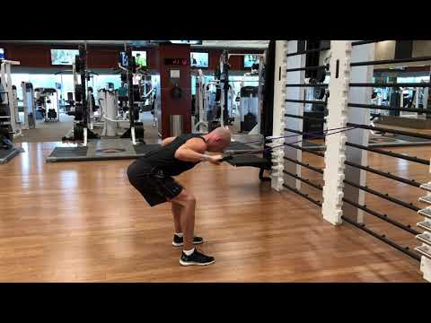 Resistance Band Bent Over Lat Pulldown