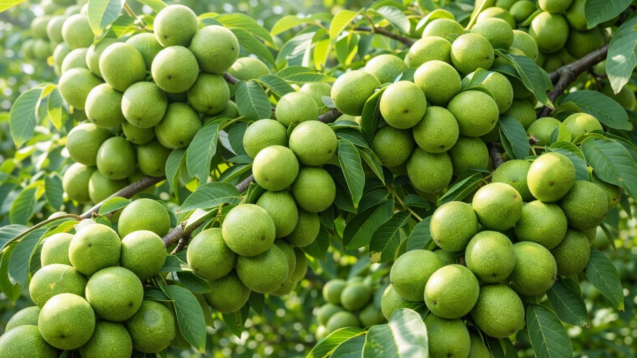 How Walnut Trees Are Grown  From Green Husk to Harvest Walnut Farming Documentary